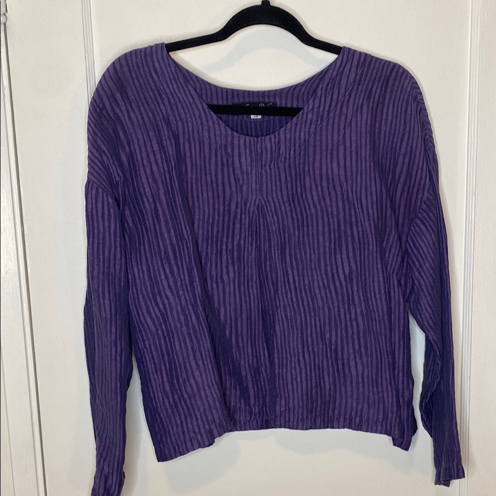 Aurea Vita Purple Striped Top